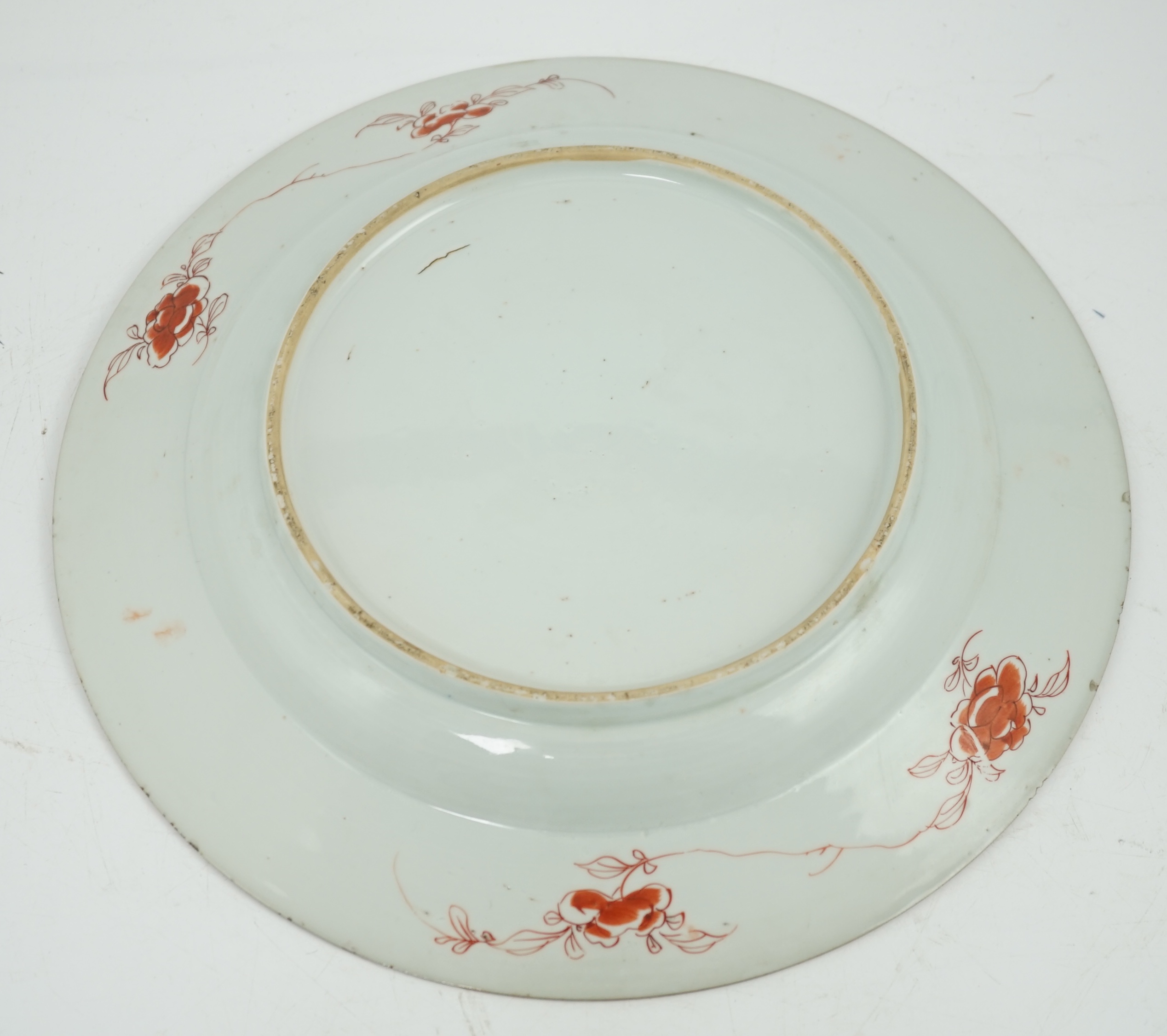 A Chinese famille verte ‘deer and crane’ dish, Kangxi period